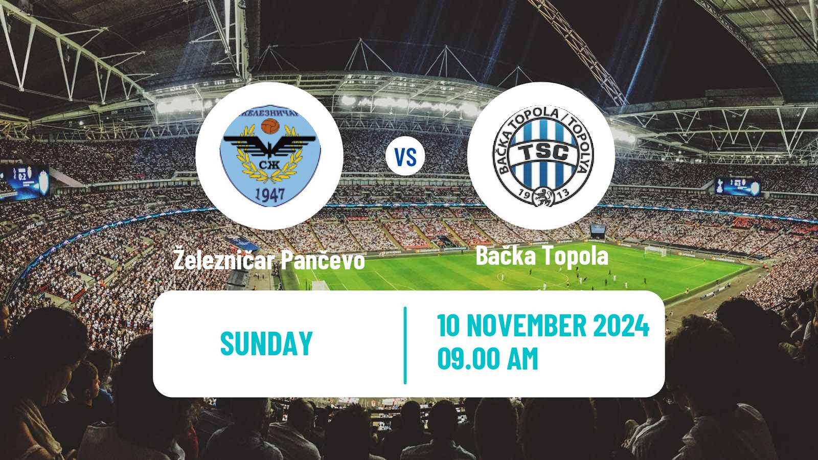 Soccer Serbian Superliga Železničar Pančevo - Bačka Topola