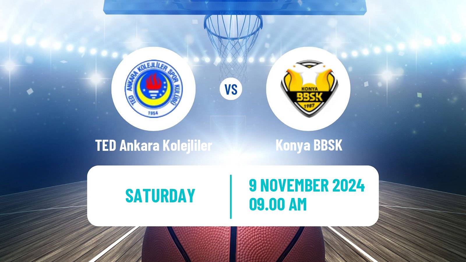 Basketball Turkish TBL TED Ankara Kolejliler - Konya BBSK