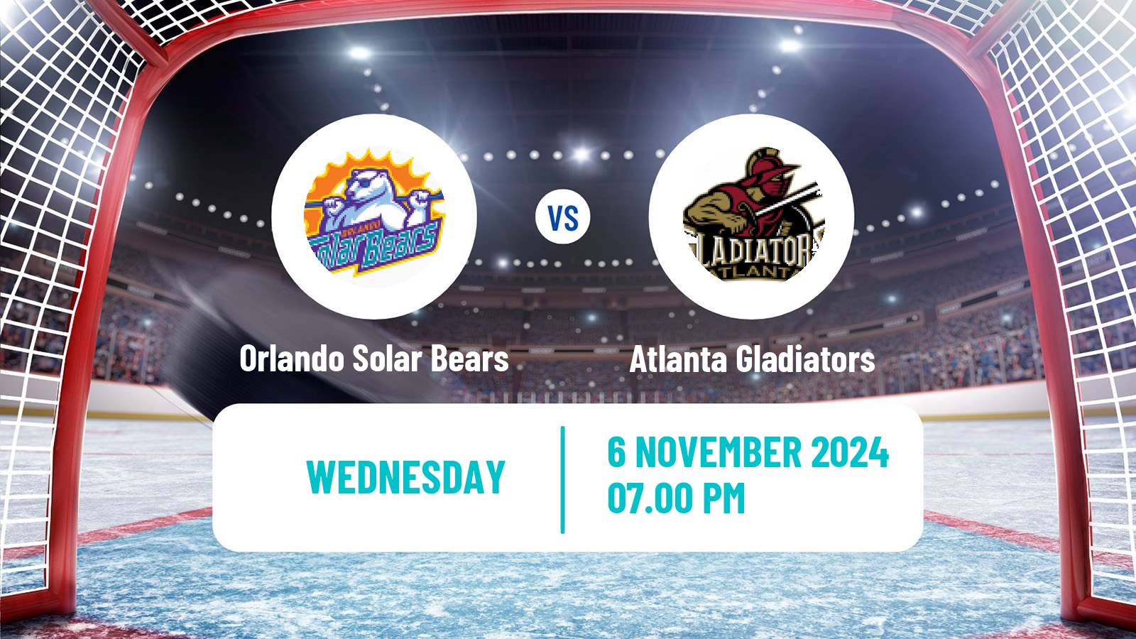 Hockey ECHL Orlando Solar Bears - Atlanta Gladiators