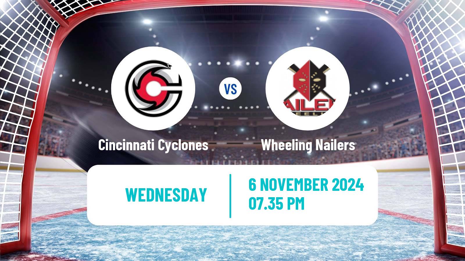 Hockey ECHL Cincinnati Cyclones - Wheeling Nailers