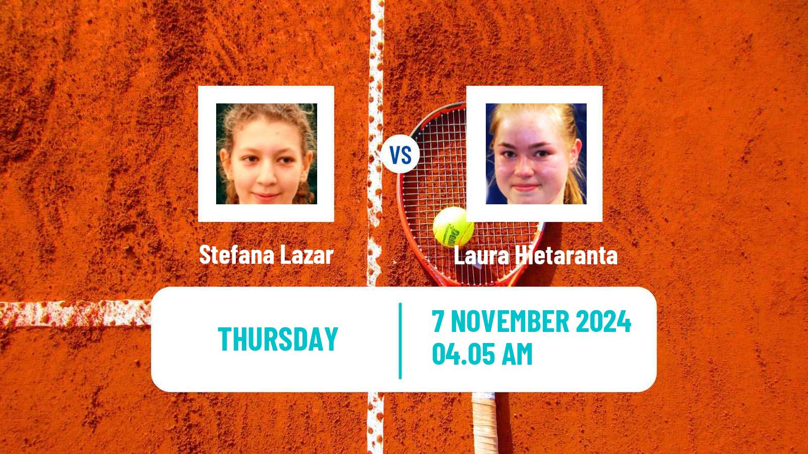 Tennis ITF W15 Antalya 15 Women Stefana Lazar - Laura Hietaranta