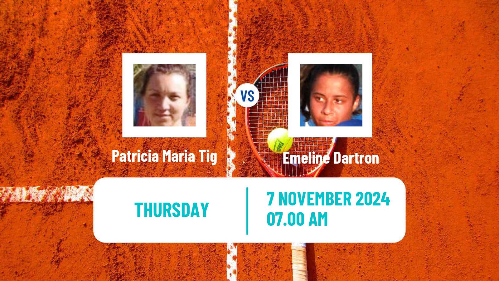 Tennis ITF W35 Villeneuve D Ascq Women Patricia Maria Tig - Emeline Dartron