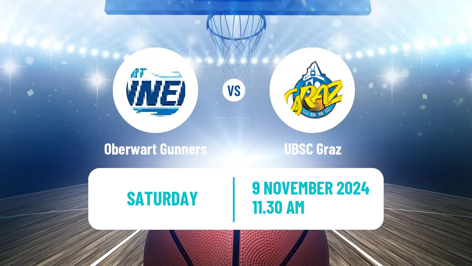 Basketball Austrian Superliga Basketball Oberwart Gunners - UBSC Graz