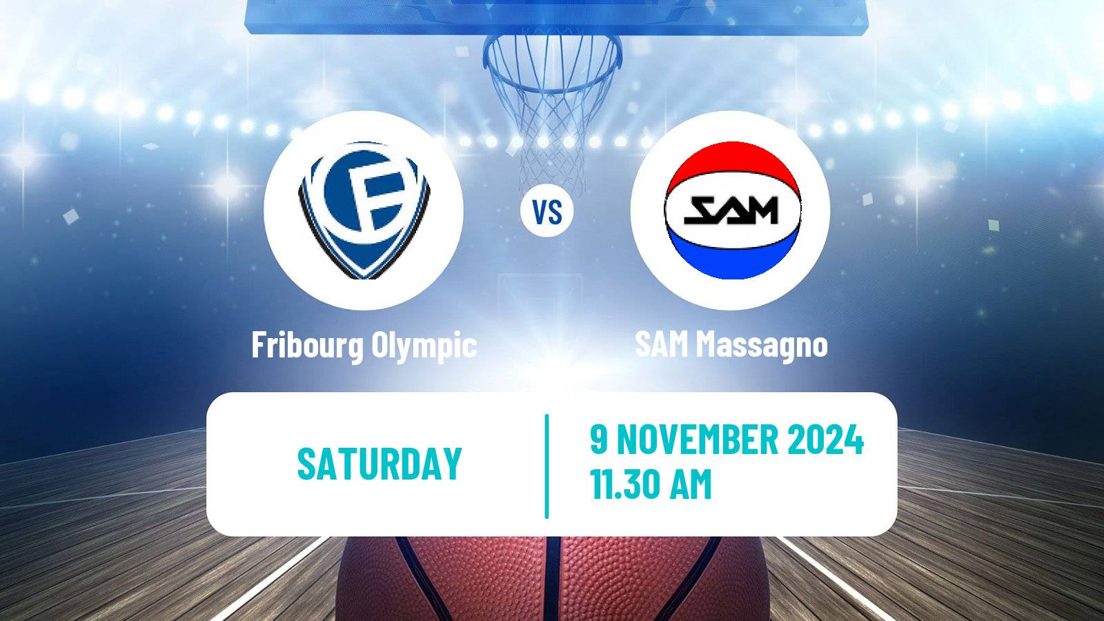 Basketball Swiss SB League Basketball Fribourg Olympic - SAM Massagno