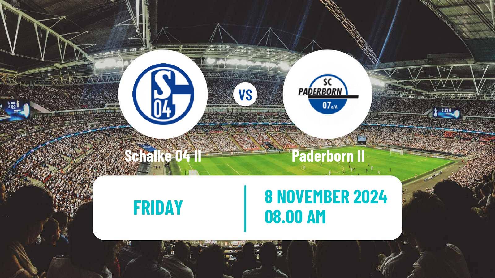 Soccer German Regionalliga West Schalke 04 II - Paderborn II