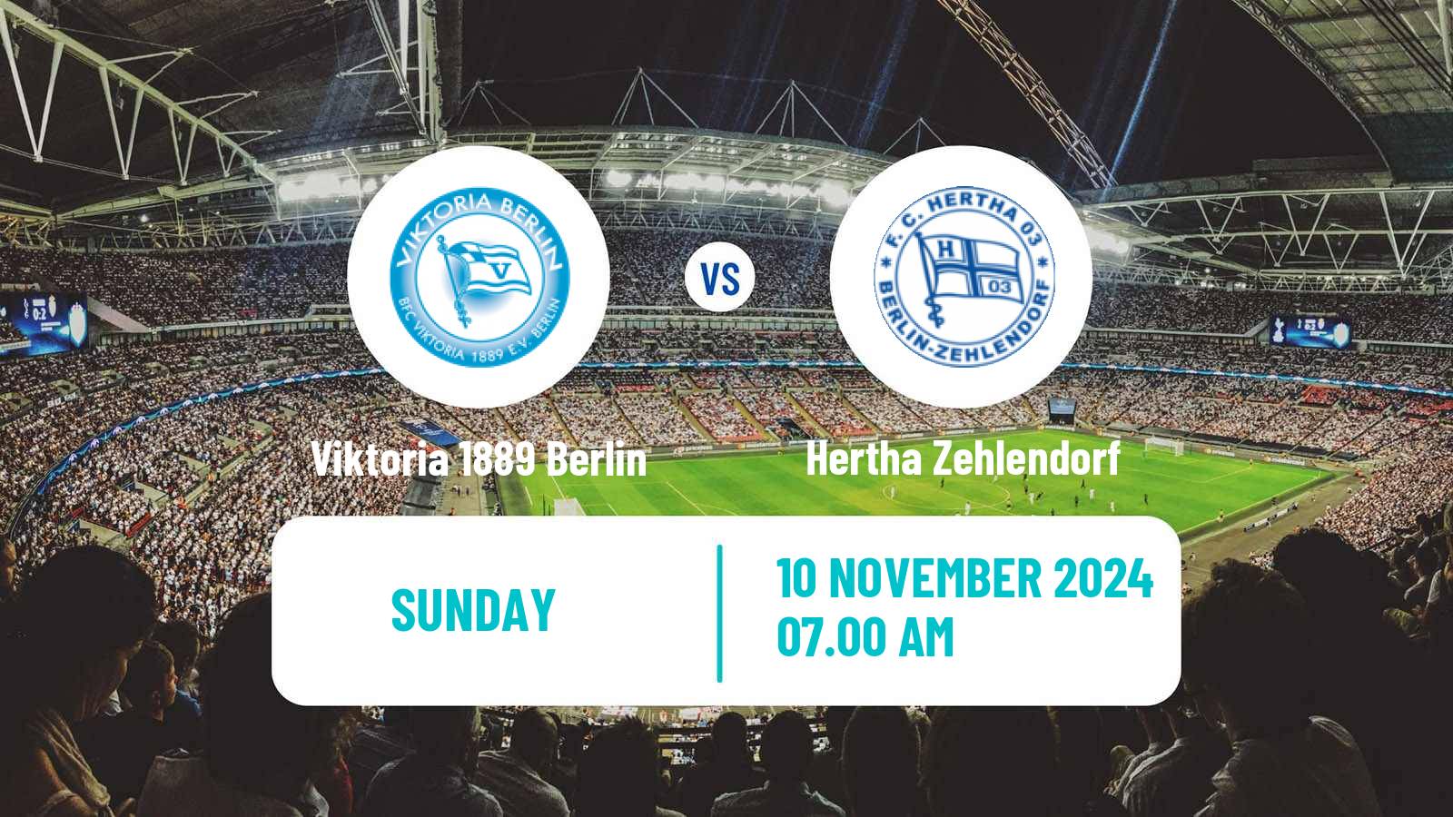 Soccer German Regionalliga Nordost Viktoria 1889 Berlin - Hertha Zehlendorf