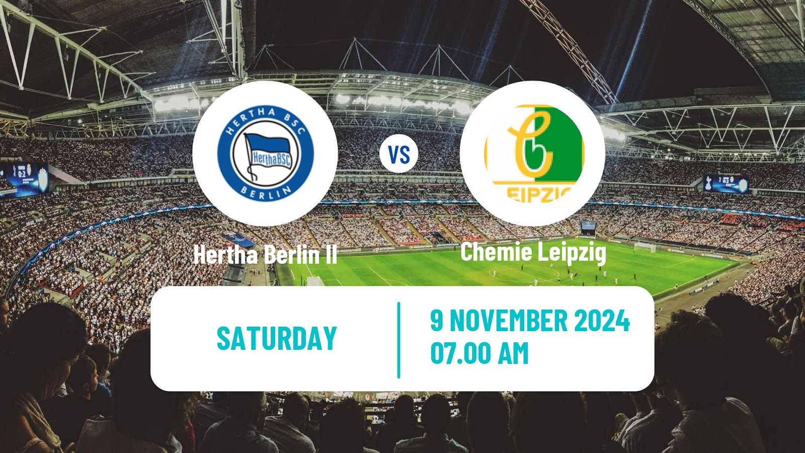 Soccer German Regionalliga Nordost Hertha Berlin II - Chemie Leipzig