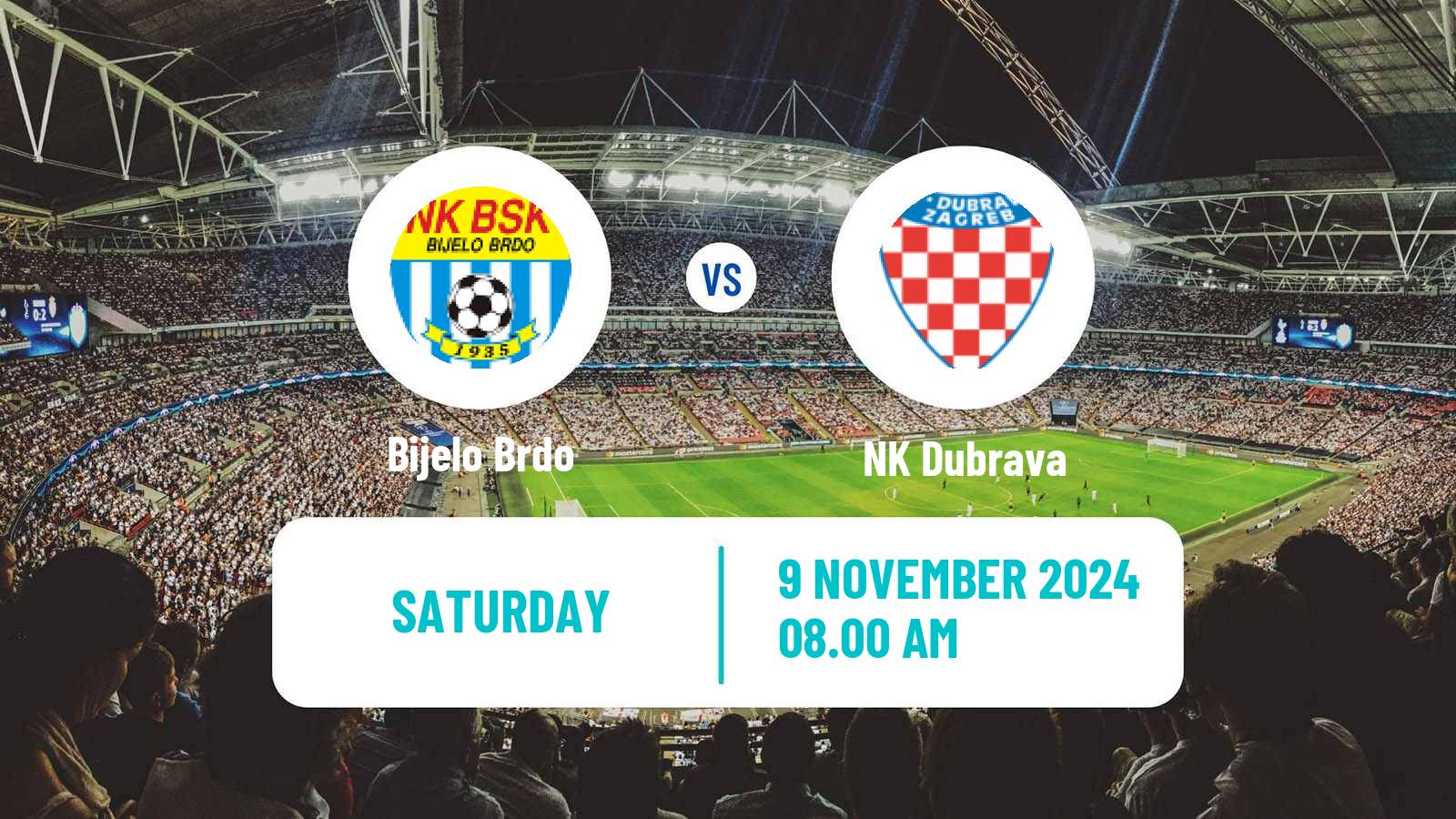 Soccer Croatian Prva NL Bijelo Brdo - Dubrava