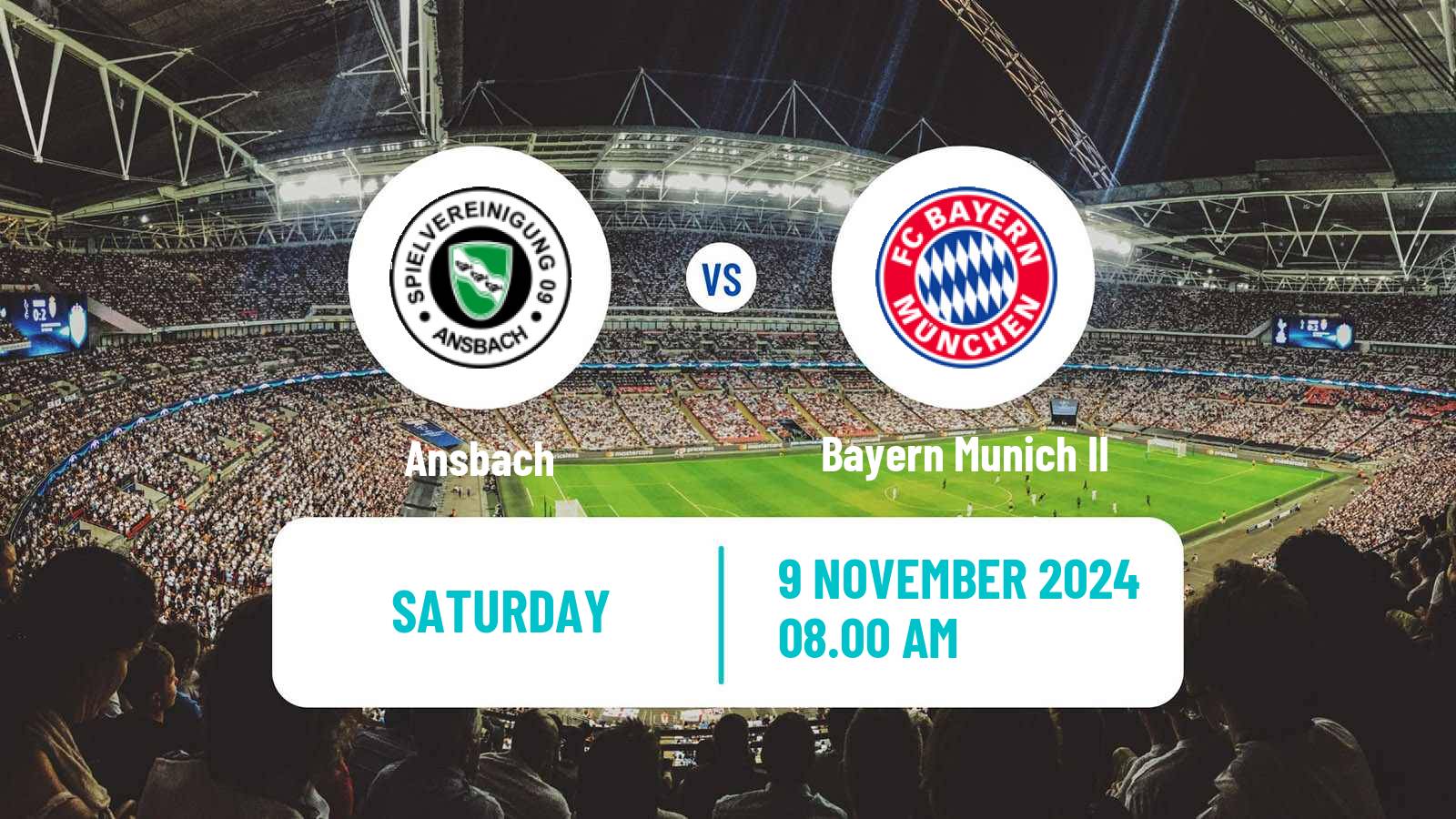 Soccer German Regionalliga Bayern Ansbach - Bayern Munich II