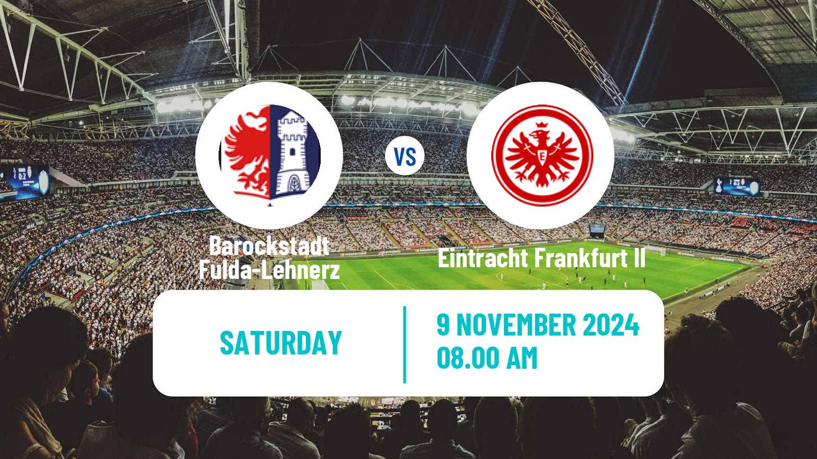 Soccer German Regionalliga Sudwest Barockstadt Fulda-Lehnerz - Eintracht Frankfurt II