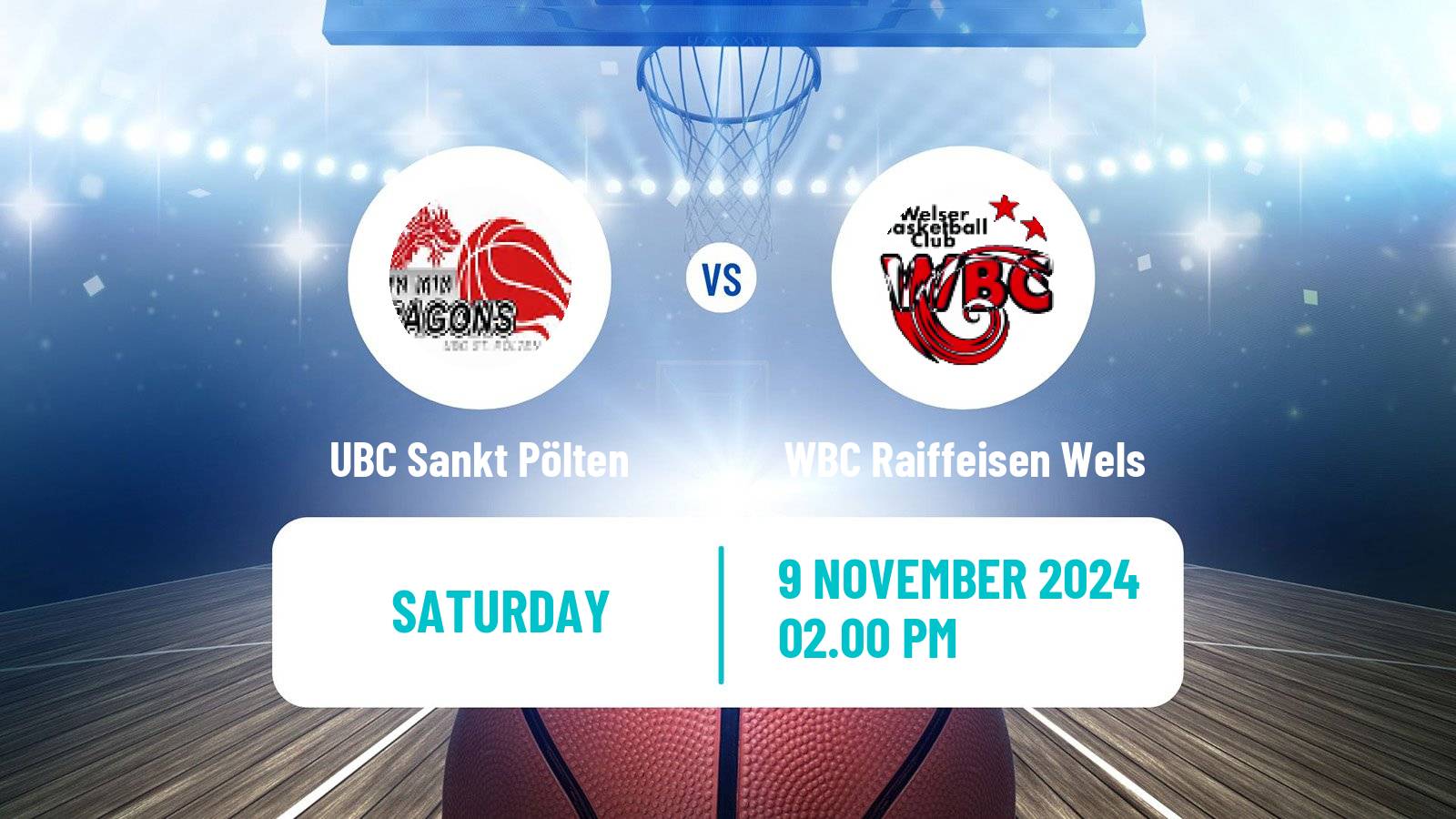 Basketball Austrian Superliga Basketball UBC Sankt Pölten - WBC Raiffeisen Wels