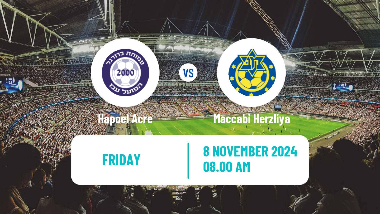 Soccer Israeli Liga Leumit Hapoel Acre - Maccabi Herzliya