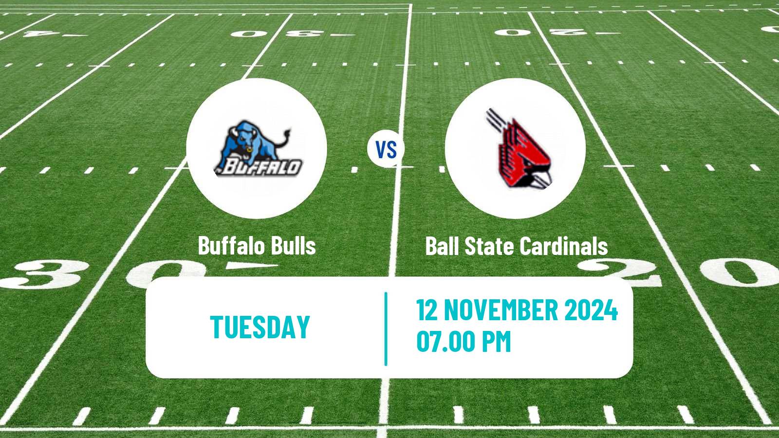 American football NCAA College Football Buffalo Bulls - Ball State Cardinals