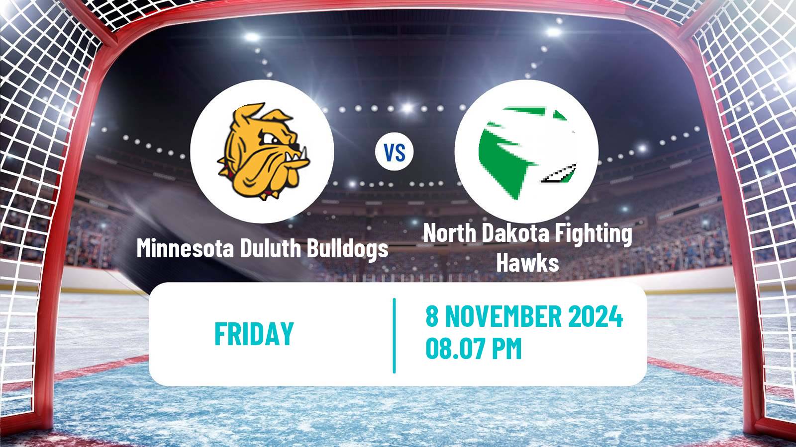 Hockey NCAA Hockey Minnesota Duluth Bulldogs - North Dakota Fighting Hawks