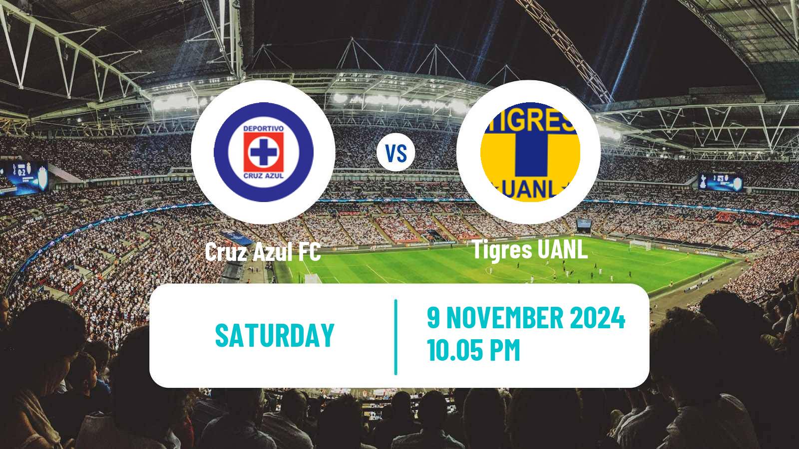 Soccer Mexican Liga MX Cruz Azul - Tigres UANL