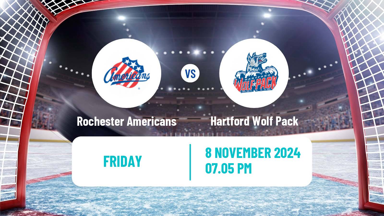 Hockey AHL Rochester Americans - Hartford Wolf Pack