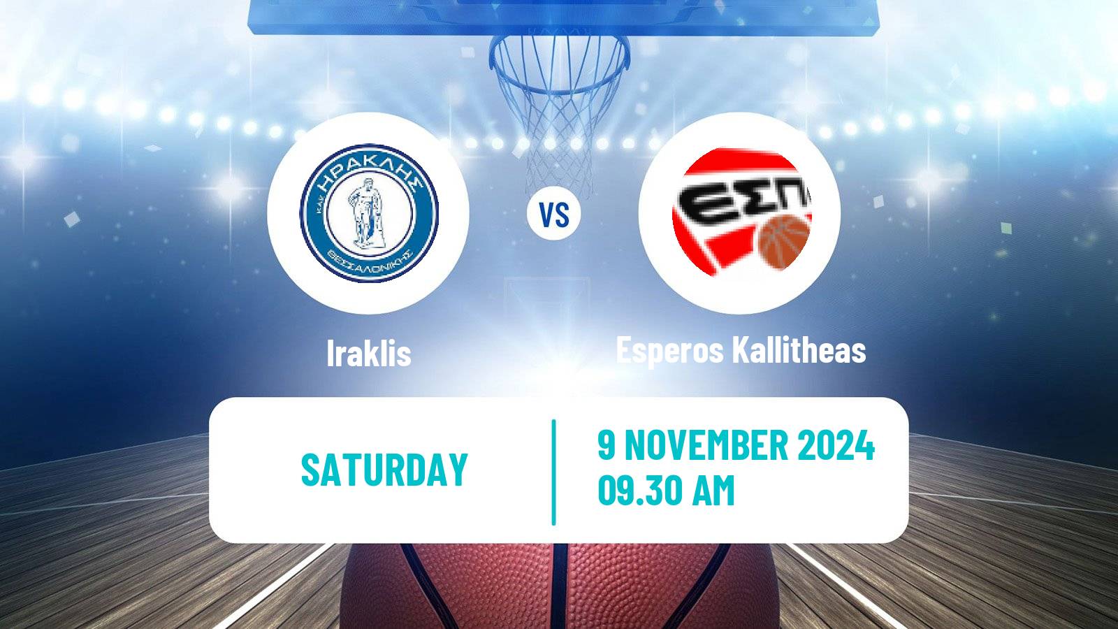 Basketball Greek Elite League Basketball Iraklis - Esperos Kallitheas