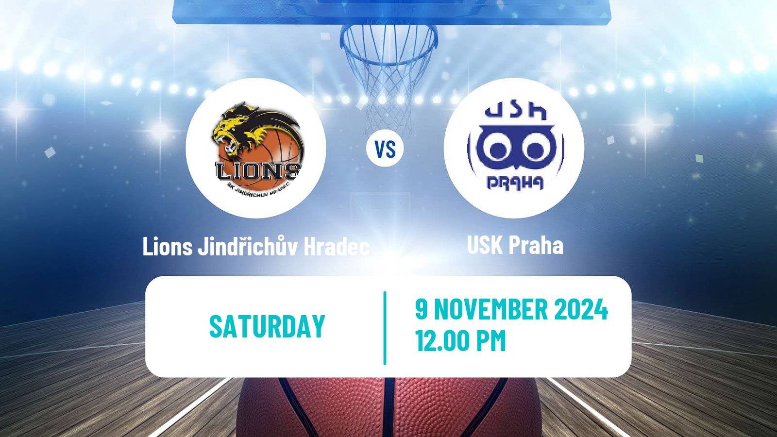 Basketball Czech NBL Lions Jindřichův Hradec - USK Praha