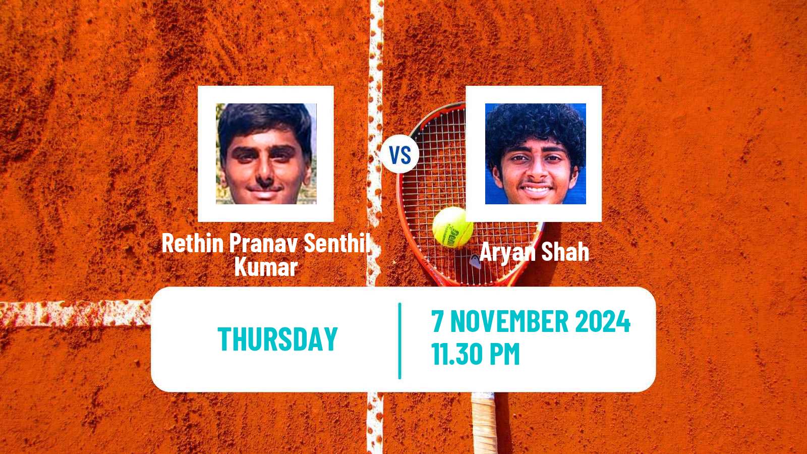 Tennis ITF M25 Bhubaneswar Men Rethin Pranav Senthil Kumar - Aryan Shah