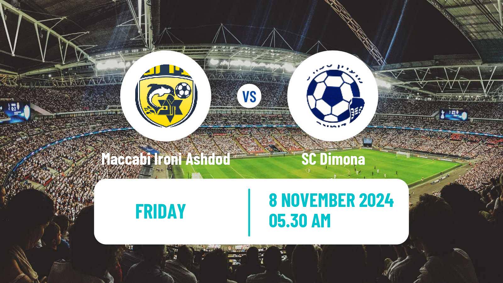 Soccer Israeli Liga Alef South Maccabi Ironi Ashdod - Dimona