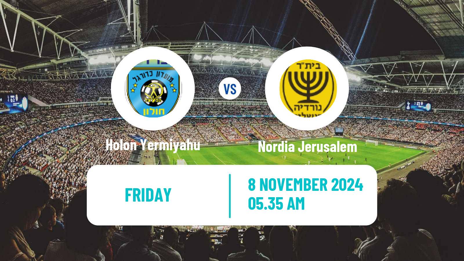 Soccer Israeli Liga Alef South Holon Yermiyahu - Nordia Jerusalem