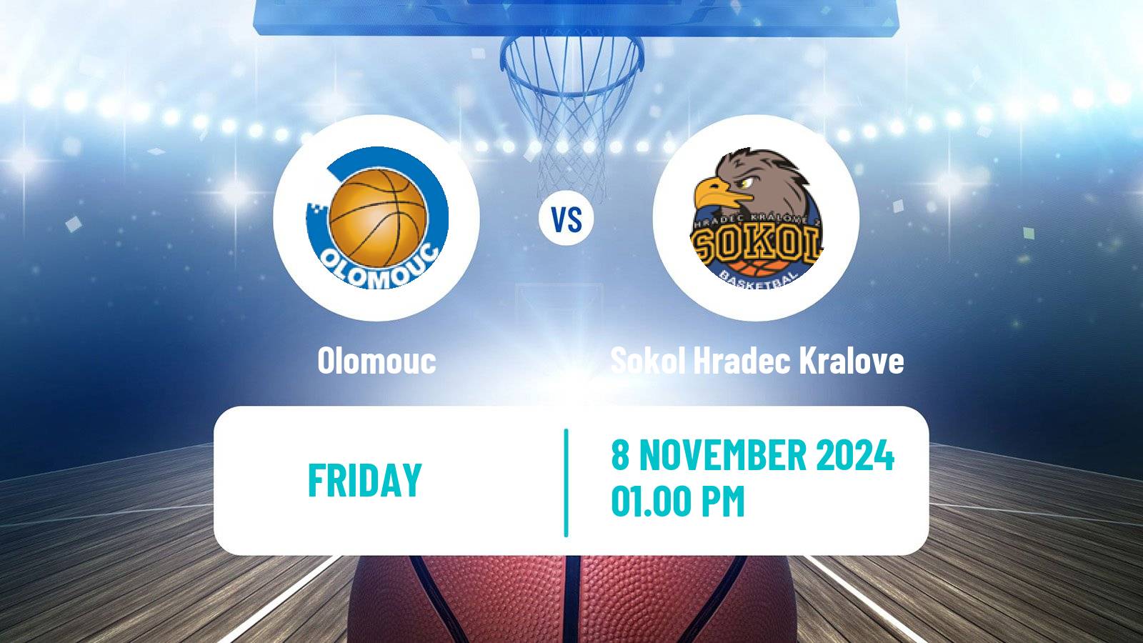 Basketball Czech 1 Liga Basketball Olomouc - Sokol Hradec Kralove