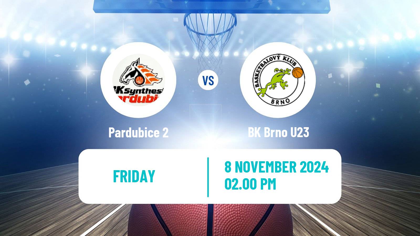 Basketball Czech 1 Liga Basketball Pardubice 2 - Brno U23