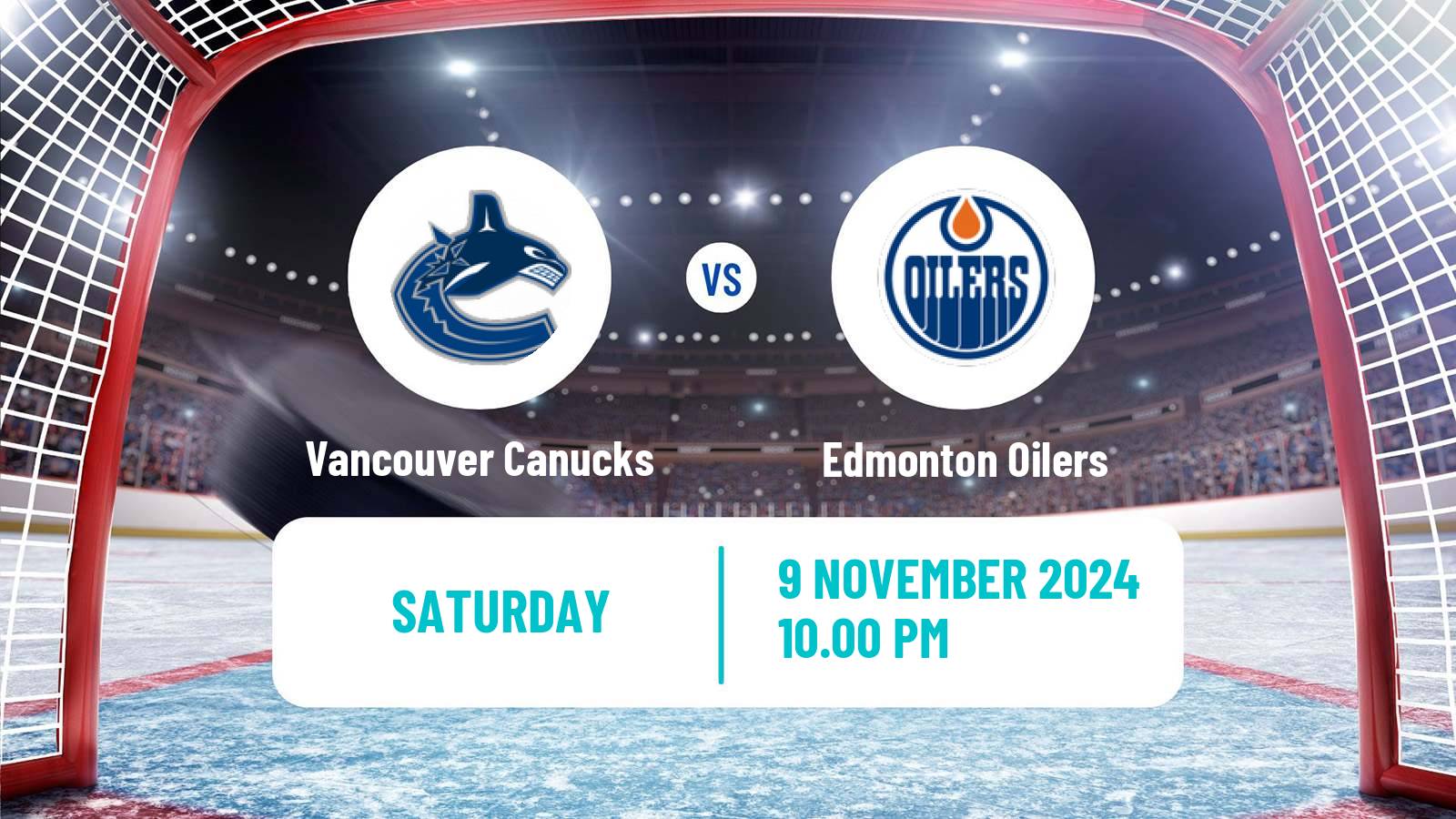 Hockey NHL Vancouver Canucks - Edmonton Oilers