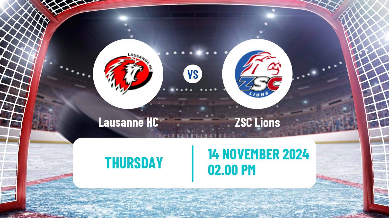 Hockey Swiss National League Hockey Lausanne HC - ZSC Lions