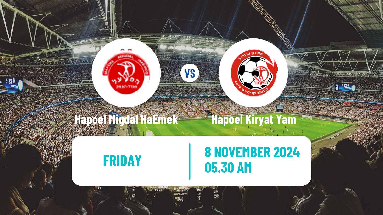 Soccer Israeli State Cup Hapoel Migdal HaEmek - Hapoel Kiryat Yam