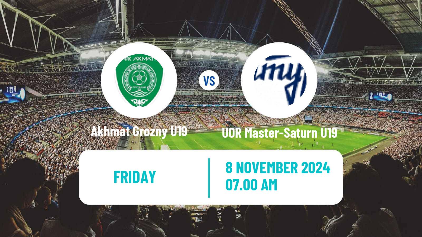 Soccer Russian Youth League Akhmat Grozny U19 - UOR Master-Saturn U19