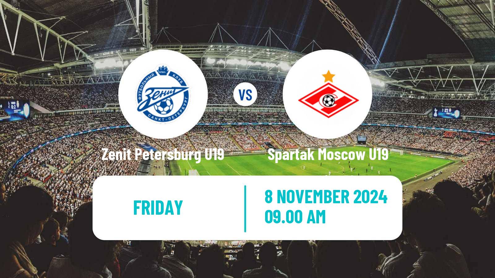 Soccer Russian Youth League Zenit Petersburg U19 - Spartak Moscow U19