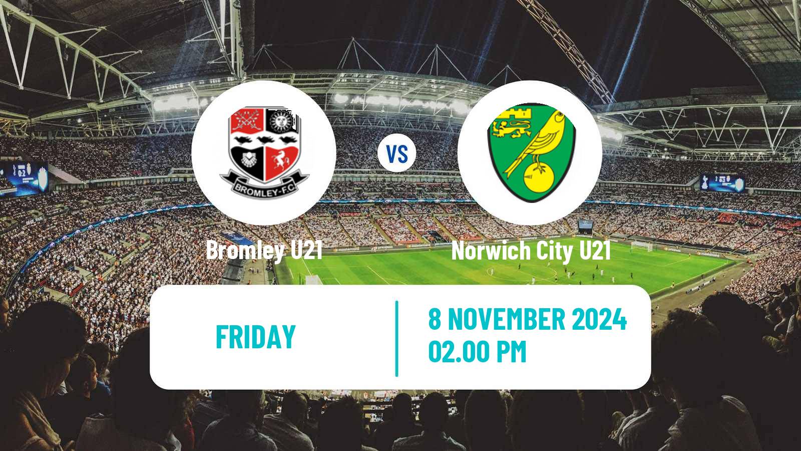 Soccer English Premier League Cup Bromley U21 - Norwich City U21