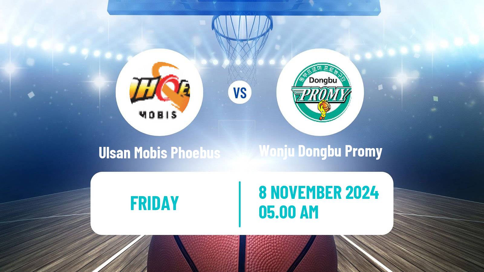 Basketball KBL Ulsan Mobis Phoebus - Wonju Dongbu Promy