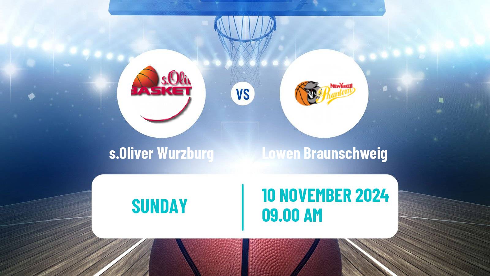 Basketball German BBL s.Oliver Wurzburg - Lowen Braunschweig