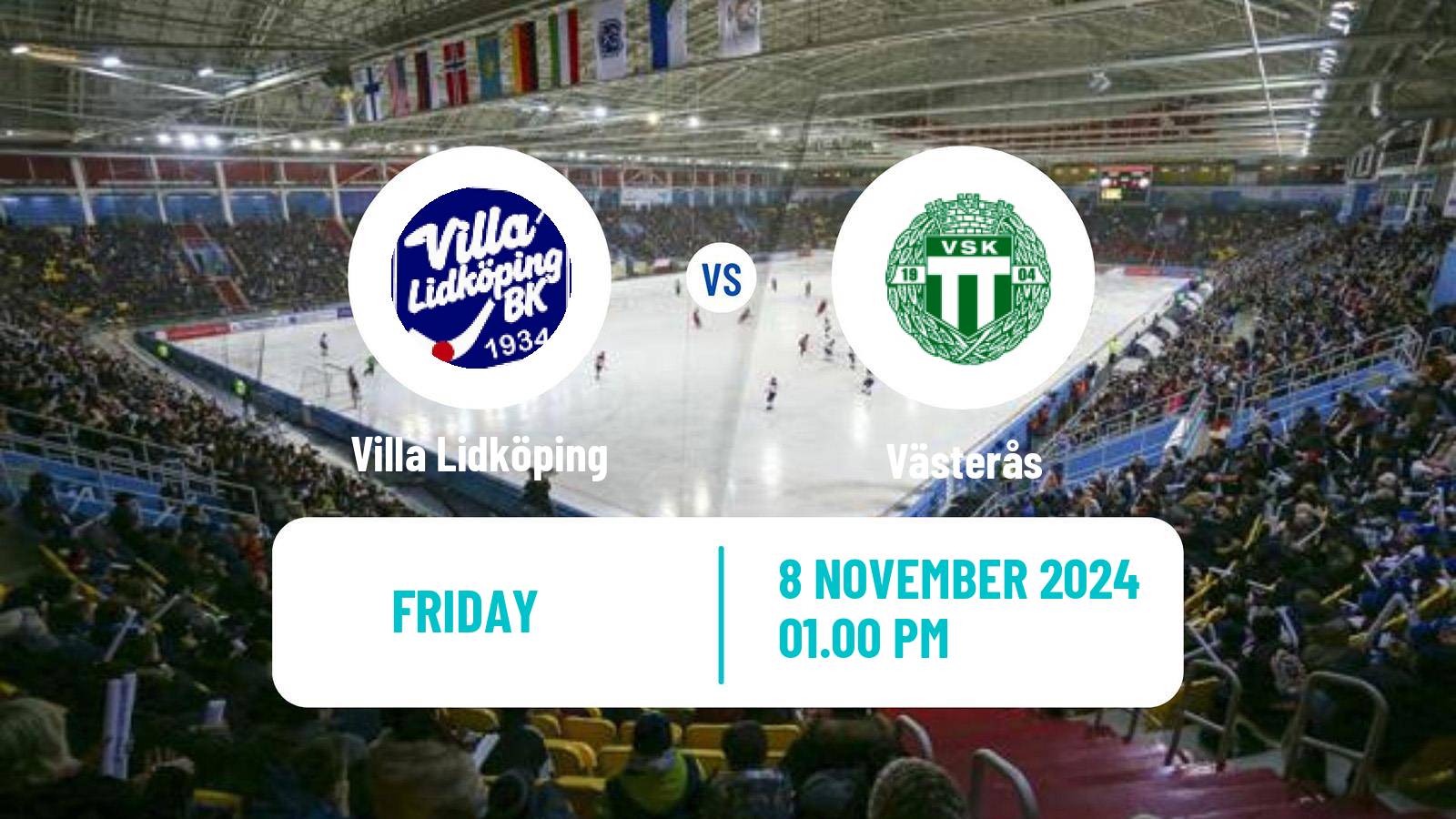 Bandy Swedish Elitserien Bandy Villa Lidköping - Västerås