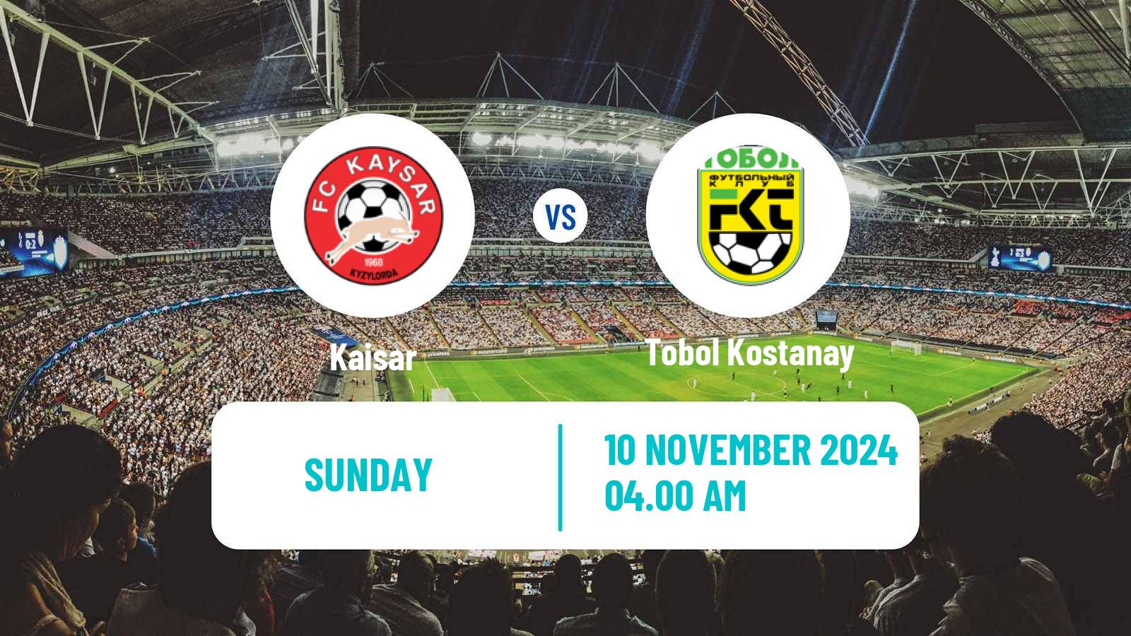 Soccer Kazakh Premier League Kaisar - Tobol Kostanay