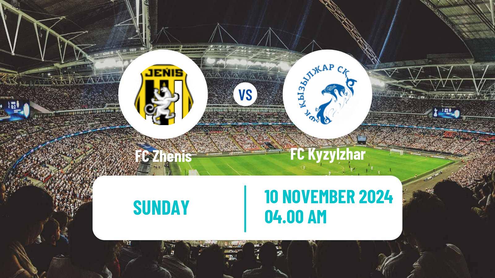 Soccer Kazakh Premier League Zhenis - Kyzylzhar