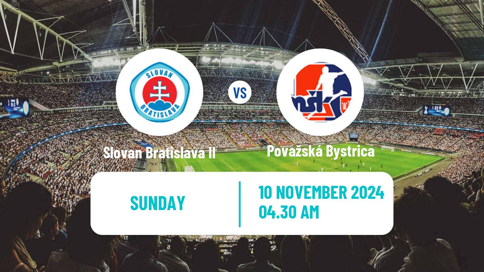 Soccer Slovak 2 Liga Slovan Bratislava II - Považská Bystrica