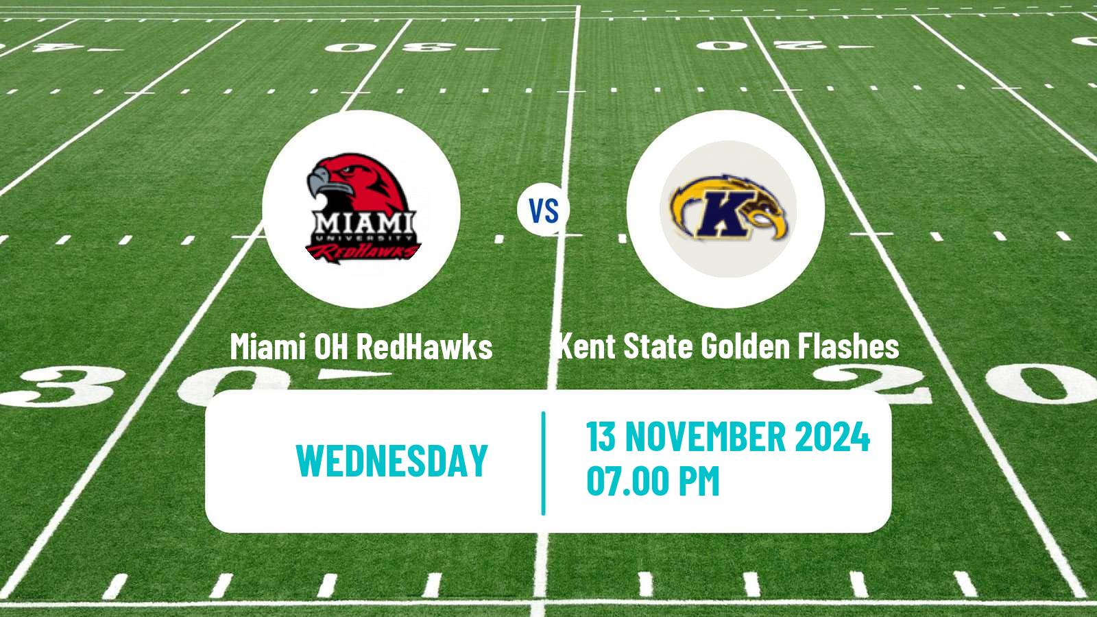 American football NCAA College Football Miami OH RedHawks - Kent State Golden Flashes