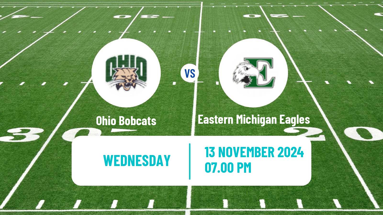 American football NCAA College Football Ohio Bobcats - Eastern Michigan Eagles