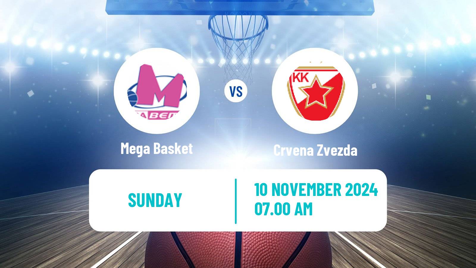 Basketball Adriatic League Mega Basket - Crvena Zvezda