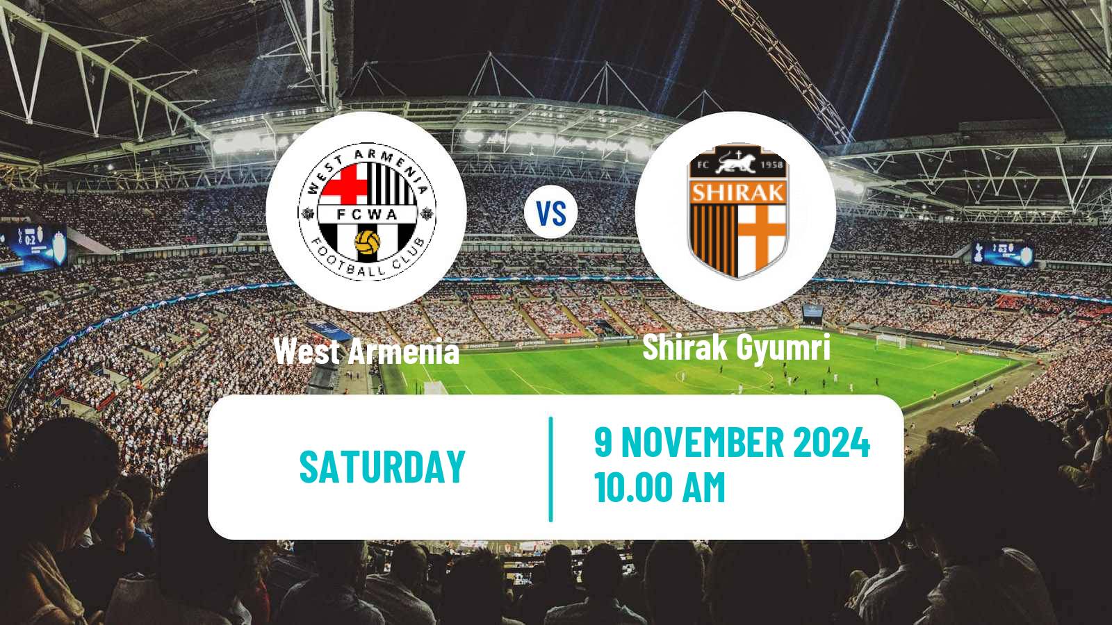 Soccer Armenian Premier League West Armenia - Shirak Gyumri