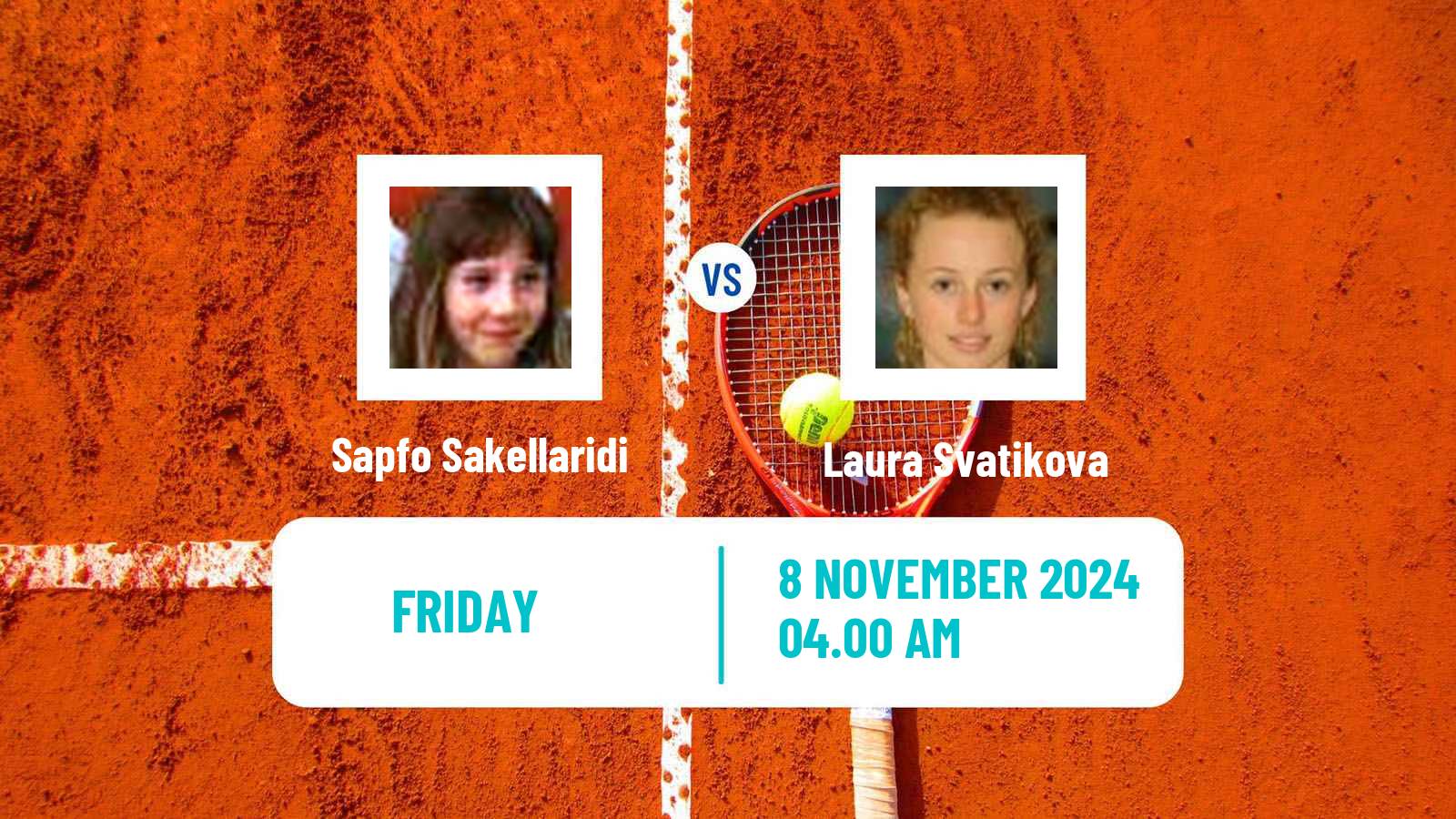 Tennis ITF W15 Heraklion 6 Women Sapfo Sakellaridi - Laura Svatikova