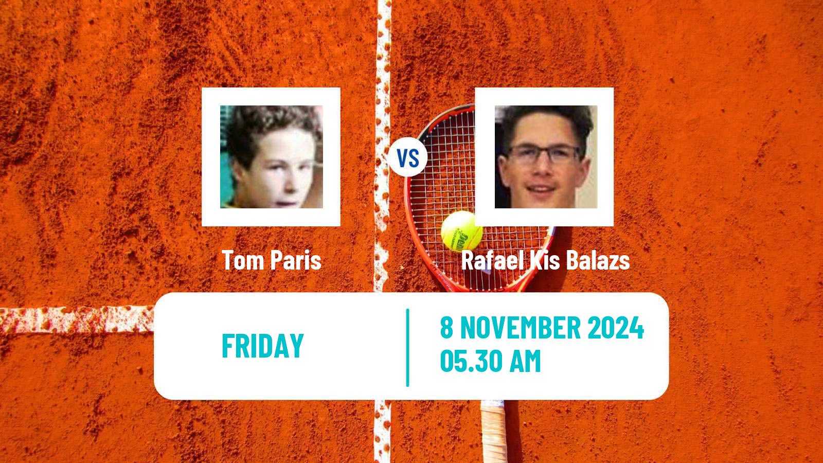 Tennis ITF M15 Szabolcsveresmart 2 Men Tom Paris - Rafael Kis Balazs