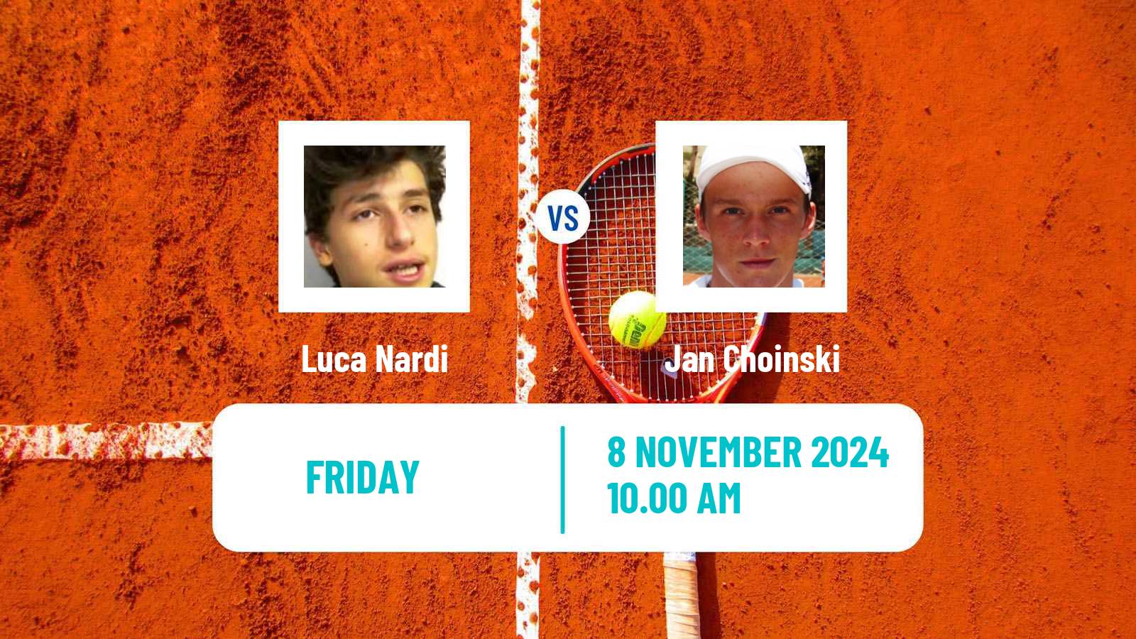 Tennis Helsinki Challenger Men Luca Nardi - Jan Choinski