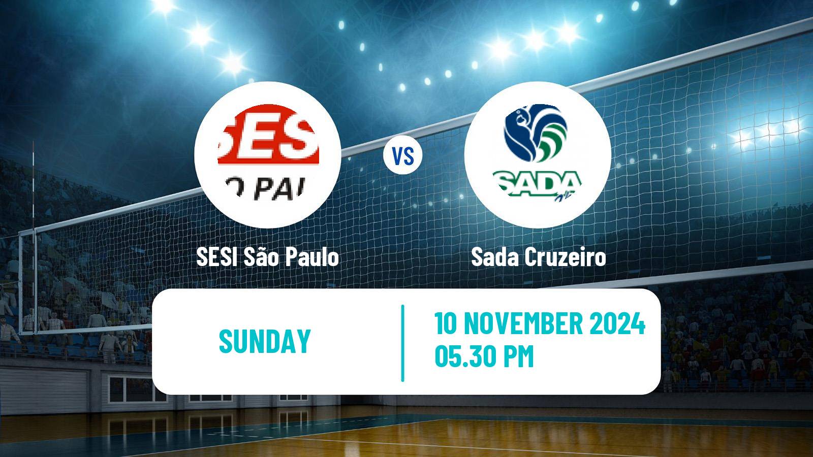 Volleyball Brazilian SuperLiga Volleyball SESI São Paulo - Sada Cruzeiro