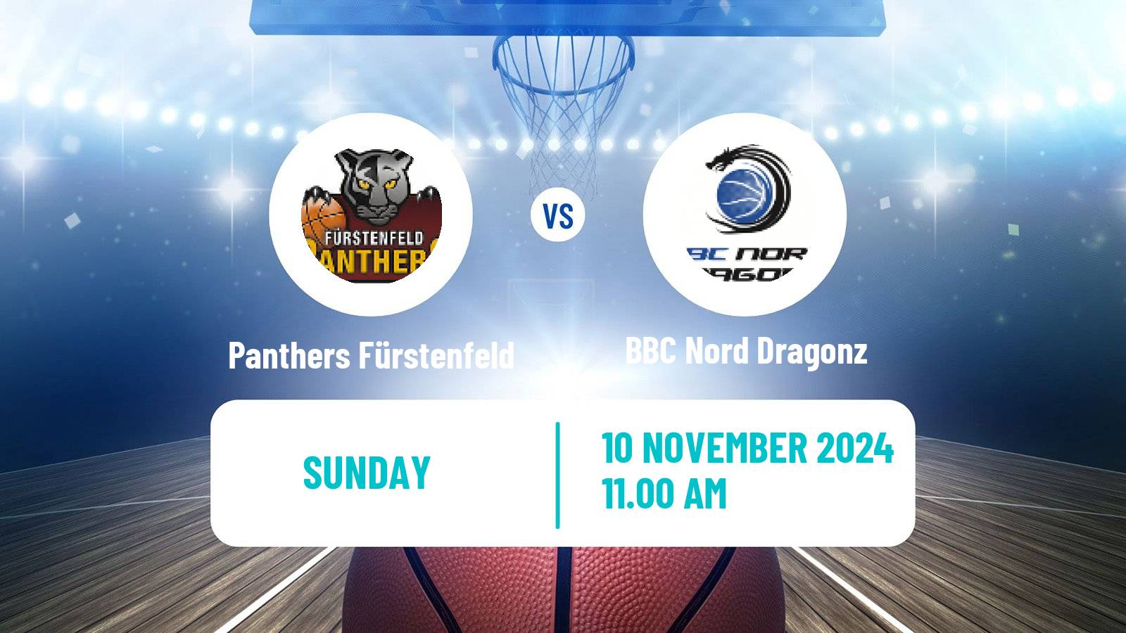 Basketball Austrian Superliga Basketball Panthers Fürstenfeld - BBC Nord Dragonz