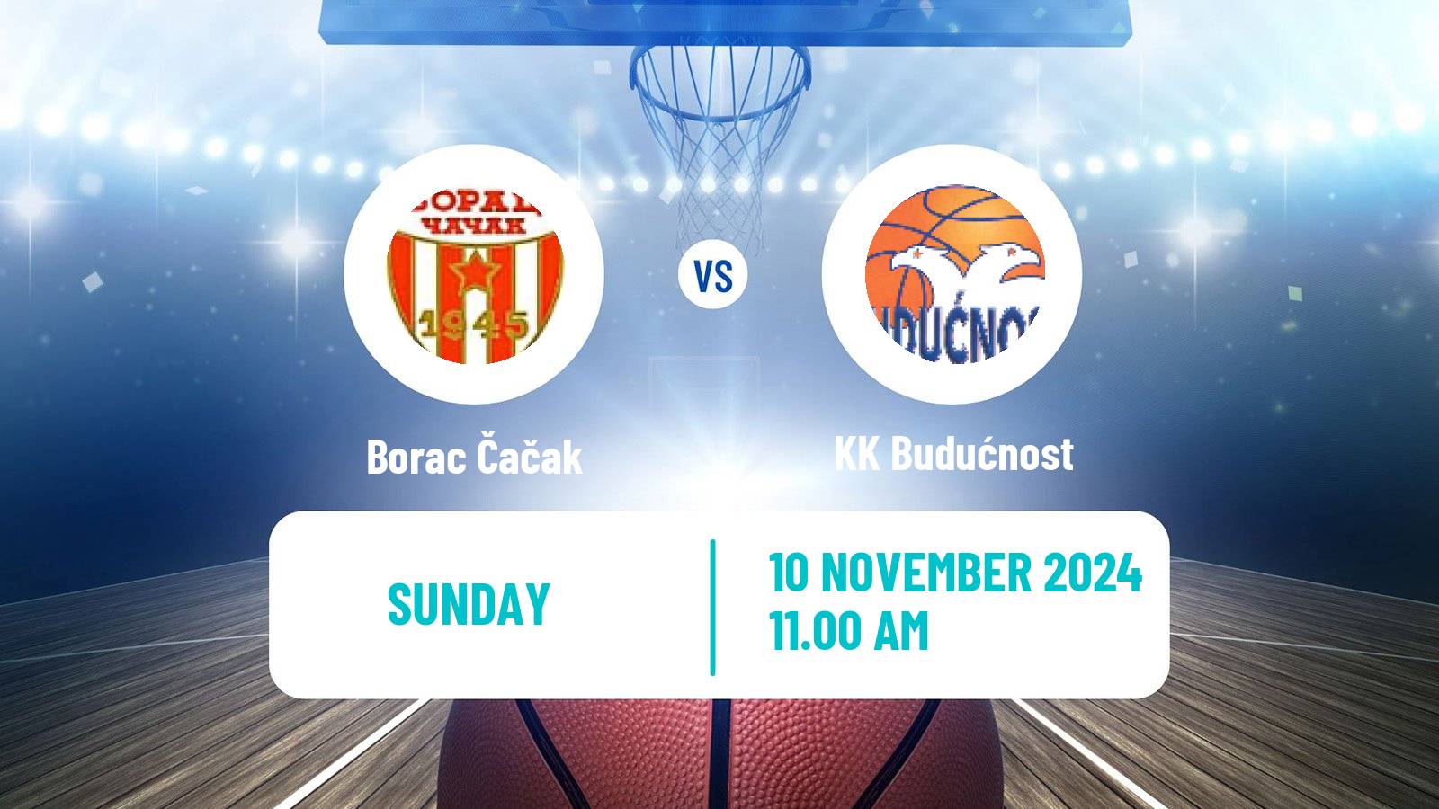 Basketball Adriatic League Borac Čačak - KK Budućnost