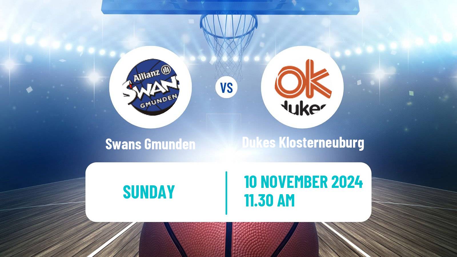 Basketball Austrian Superliga Basketball Swans Gmunden - Dukes Klosterneuburg